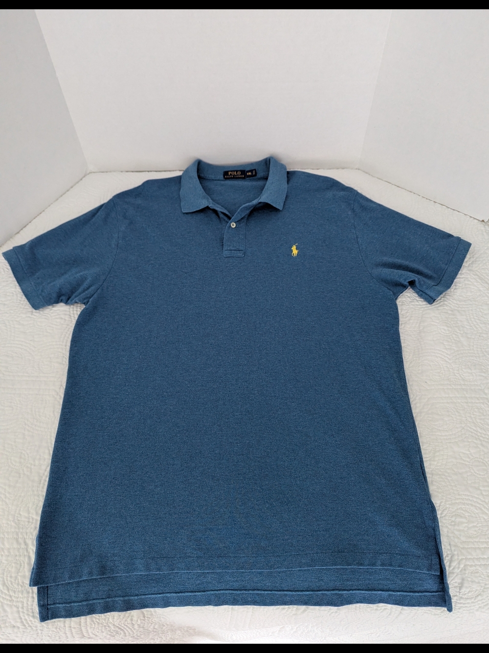 Polo by Ralph Lauren Denim Blue Polo with Yellow Pony